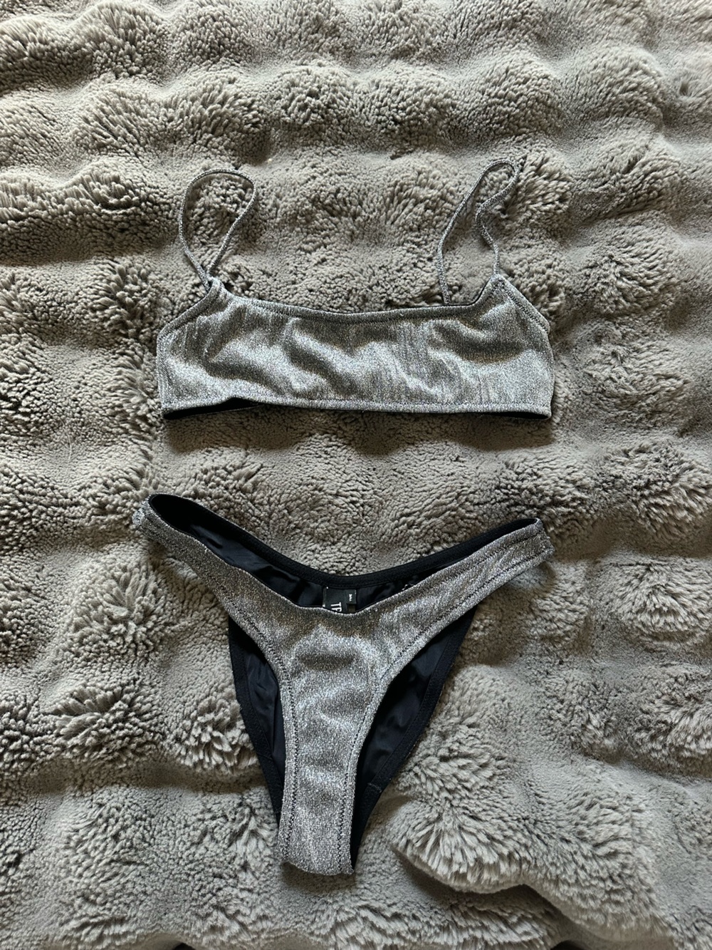 triangl swimwear Silver Shimmer Bikini Set